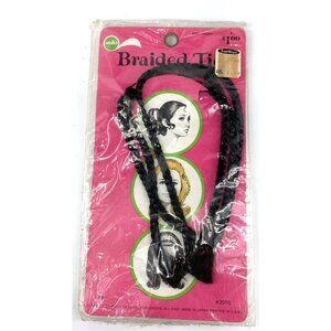 Solo Brand Braided Hair Tie Dark Brown P53 #3970 1969 New Old Stock